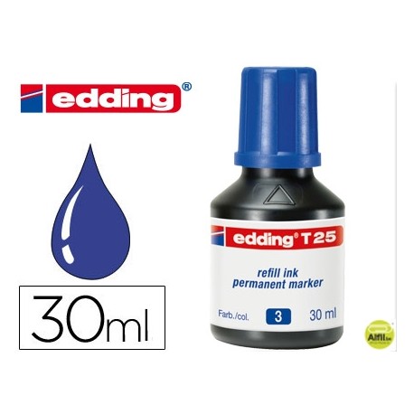 TINTA ROTULADOR EDDING T-25 AZUL -FRASCO DE 30 ML
