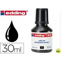 TINTA ROTULADOR EDDING T-25 NEGRO -FRASCO DE 30 ML