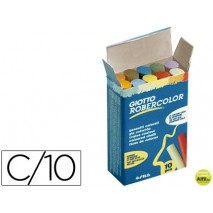 TIZA COLOR ANTIPOLVO ROBERCOLOR -CAJA DE 10 UNIDADES