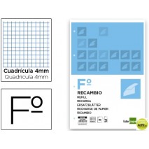 RECAMBIO LIDERPAPEL FOLIO 80 H 4TF-01-8 CUADRO 4 MM 4 TALADROS CON MARGEN