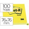 BLOC DE NOTAS ADHESIVAS QUITA Y PON POST-IT 76X76 MM CON 100HOJAS