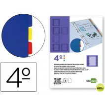 SEPARADOR LIDERPAPEL PLASTICO JUEGO DE 5 SEPARADORES CUARTO 11 TALADROS