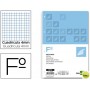 RECAMBIO LIDERPAPEL FOLIO 100 HOJAS 60G/M2CUADRO 4MM CON MARGEN 4 TALADROS