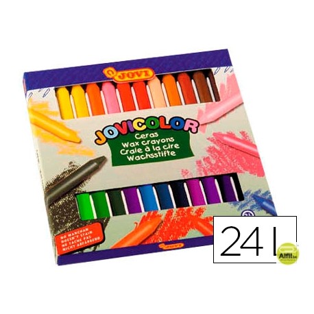 LAPICES CERA JOVICOLOR -CAJA DE 24 COLORES