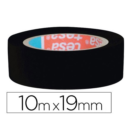 CINTA ADHESIVA TESAFLEX 10 MT X 19 MM NEGRA
