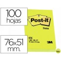 BLOC DE NOTAS ADHESIVAS QUITA Y PON POST-IT 76X51 MM CON 100 HOJAS 656