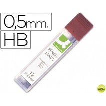 MINAS Q-CONNECT GRAFITO 0.5 HB-ESTUCHE DE 12 MINAS