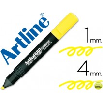 ROTULADOR ARTLINE FLUORESCENTEEK-660 AMARILLO -PUNTA BISELADA
