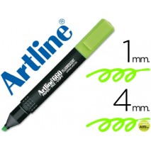 ROTULADOR ARTLINE FLUORESCENTEEK-660 VERDE -PUNTA BISELADA