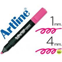 ROTULADOR ARTLINE FLUORESCENTEEK-660 ROSA -PUNTA BISELADA