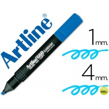 ROTULADOR ARTLINE FLUORESCENTEEK-660 AZUL -PUNTA BISELADA