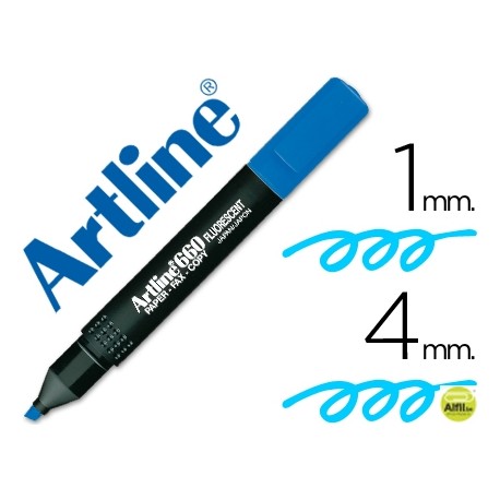 ROTULADOR ARTLINE FLUORESCENTEEK-660 AZUL -PUNTA BISELADA