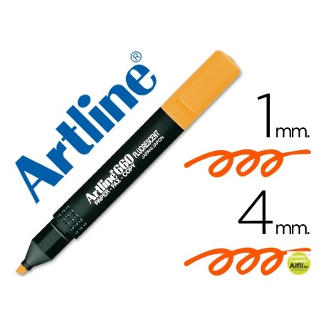 ROTULADOR ARTLINE FLUORESCENTEEK-660 NARANJA -PUNTA BISELADA