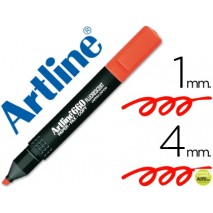 ROTULADOR ARTLINE FLUORESCENTEEK-660 ROJO -PUNTA BISELADA