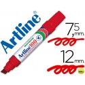 ROTULADOR ARTLINE MARCADOR PERMANENTE 100 ROJO -PUNTA BISELADA