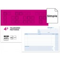 TALONARIO LIDERPAPEL FACTURAS CUARTO ORIGINAL T118 APAISADO CON I.V.A.