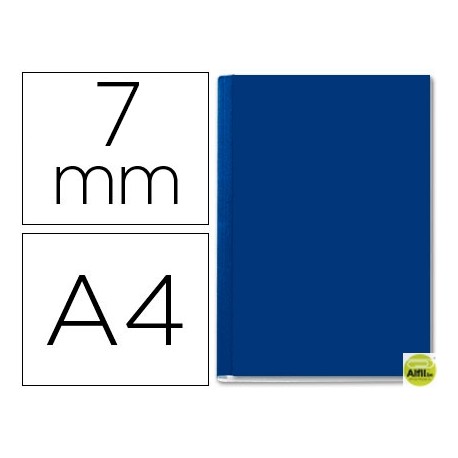 TAPA DE ENCUADERNACION CHANNELRIGIDA 35567 AZUL LOMO A CAPACIDAD 36/70 HOJAS