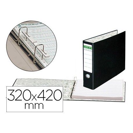 CARPETA PAPEL CONTINUO ELBA CARTON FORRADO 320X420 MM -15"-LOMO DE 80 MM