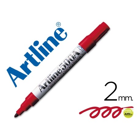 ROTULADOR ARTLINE PIZARRA EK-500 ROJO PUNTA REDONDA 2 MM RECARGABLE