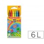 LAPICES CERA PLASTIDECOR CAJA DE 6 COLORES