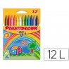 LAPICES CERA PLASTIDECOR CAJA DE 12 COLORES