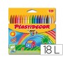 LAPICES CERA PLASTIDECOR CAJA DE 18 COLORES