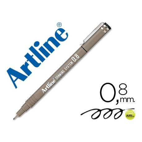 ROTULADOR ARTLINE CALIBRADO MICROMETRICO NEGRO EK-238 0.8 MM -RESISTENTE AL AGUA
