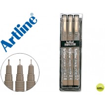 ROTULADOR ARTLINE CALIBRADO MICROMETRICO EK NEGRO BOLSA DE 3 UNIDADES