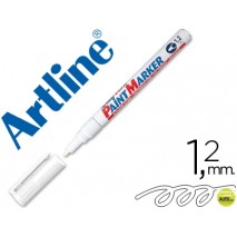 ROTULADOR ARTLINE MARCADOR PERMANENTE EK-440 XF BLANCO -PUNTA REDONDA 1.2 MM -METAL CAUCHO Y PLASTIC