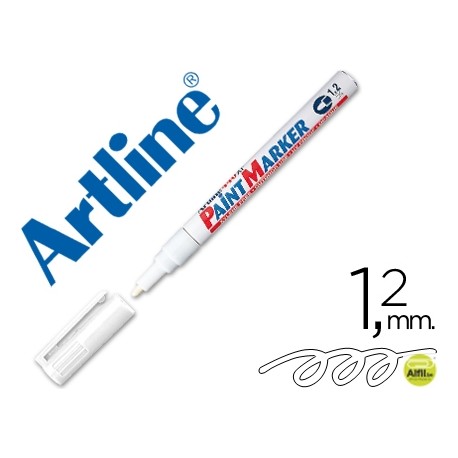 ROTULADOR ARTLINE MARCADOR PERMANENTE EK-440 XF BLANCO -PUNTA REDONDA 1.2 MM -METAL CAUCHO Y PLASTIC