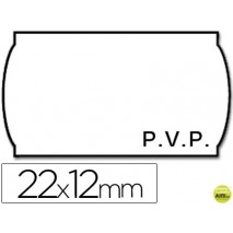 ETIQUETAS METO ONDULADAS 22 X 12 MM PVP BL. ADH 2 -ROLLO 1500 ETIQUETAS