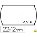 ETIQUETAS METO ONDULADAS 22 X 12 MM PVP BL. ADH 2 -ROLLO 1500 ETIQUETAS