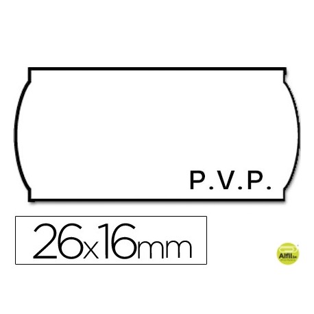 ETIQUETAS METO ONDULADAS 26 X 16 MM PVP BL. ADH 2 -ROLLO 1200 ETIQUETAS