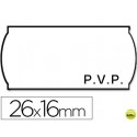 ETIQUETAS METO ONDULADAS 26 X 16 MM PVP BL. ADH 2 -ROLLO 1200 ETIQUETAS