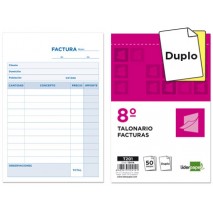 TALONARIO LIDERPAPEL FACTURAS 8Ì ORIGINAL Y COPIA T201 SIN I.V.A.