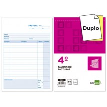 TALONARIO LIDERPAPEL FACTURAS CUARTO ORIGINAL Y COPIA T216 CON I.V.A.