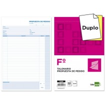 TALONARIO LIDERPAPEL PEDIDOS FOLIO ORIGINAL Y COPIA T225