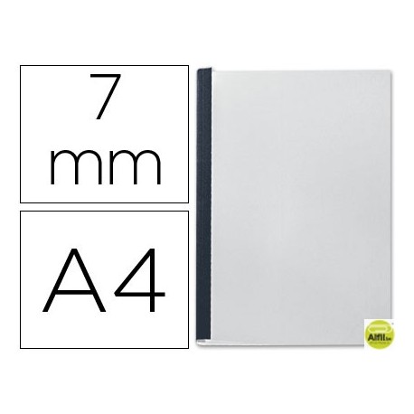 TAPA DE ENCUADERNACION CHANNELFLEXIBLE 35546 NEGRA LOMO A CAPACIDAD 36/70 HOJAS