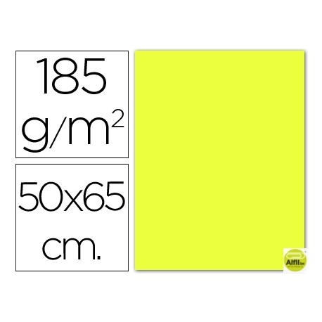 CARTULINA GUARRO AMARILLO LIMON 50X65 CM 185 GR