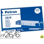 GRAPAS PETRUS NÌ 26/6 -GALVANIZADA -CAJA DE 1000