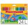 LAPICES CERA PLASTIDECOR CAJA DE 24 COLORES