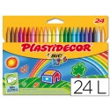 LAPICES CERA PLASTIDECOR CAJA DE 24 COLORES