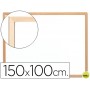 PIZARRA BLANCA Q-CONNECT LAMINADA MARCO DE MADERA 150X100 CM