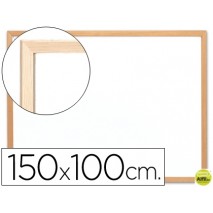 PIZARRA BLANCA Q-CONNECT LAMINADA MARCO DE MADERA 150X100 CM