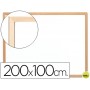 PIZARRA BLANCA Q-CONNECT LAMINADA MARCO DE MADERA 200X100 CM