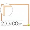 PIZARRA BLANCA Q-CONNECT LAMINADA MARCO DE MADERA 200X100 CM