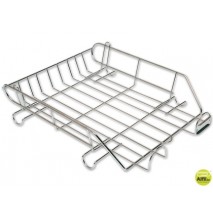 BANDEJA SOBREMESA METALICA Q-CONNECT CROMADA 370X275 MM