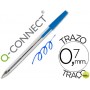 BOLIGRAFO TRANSPARENTE Q-CONNECT AZUL MEDIO KF26039
