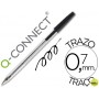 BOLIGRAFO TRANSPARENTE Q-CONNECT NEGRO MEDIO KF26040