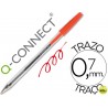 BOLIGRAFO TRANSPARENTE Q-CONNECT ROJO MEDIO KF26041
